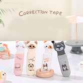 Pom-Pot Town cat correction tape in pink, white, beige, and gray designs