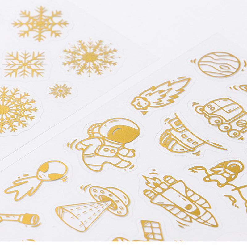Waterproof Golden Stamp Stickers,Stickers