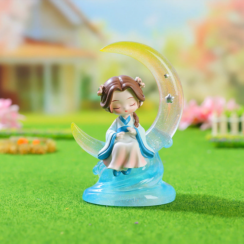 Kawaii Ancient Style Praying Girl Blind Box Lamp,Kawaii Lamps