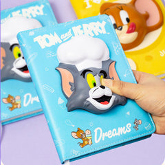 🧀 Tom & Jerry Stress Relief Notebook – B6 Faux Leather Journal for Kids & Students