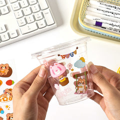 Cute Animal PET Stickers – Kawaii Transparent Journal Stickers