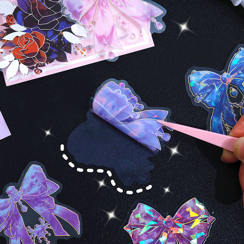 3D Colorful Hot Stamping Butterfly Ribbon Stickers,Stickers