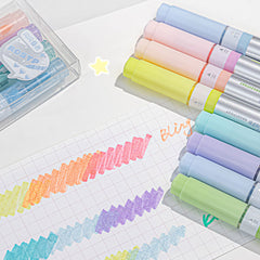 Quick-Dry Soft Grip Dual Tip Glitter Marker Set of 4