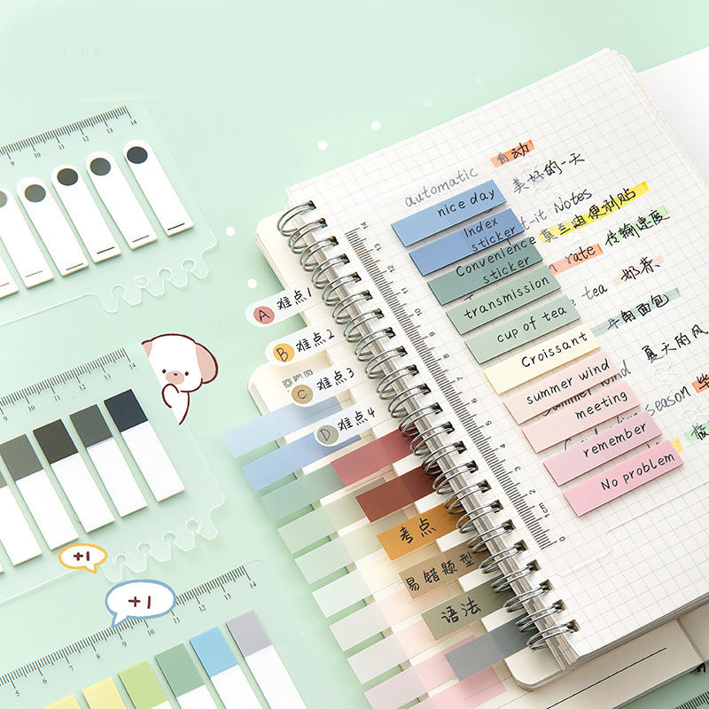 Gradient Color Sticky Strip Sticker Bookmark, Bookmarks