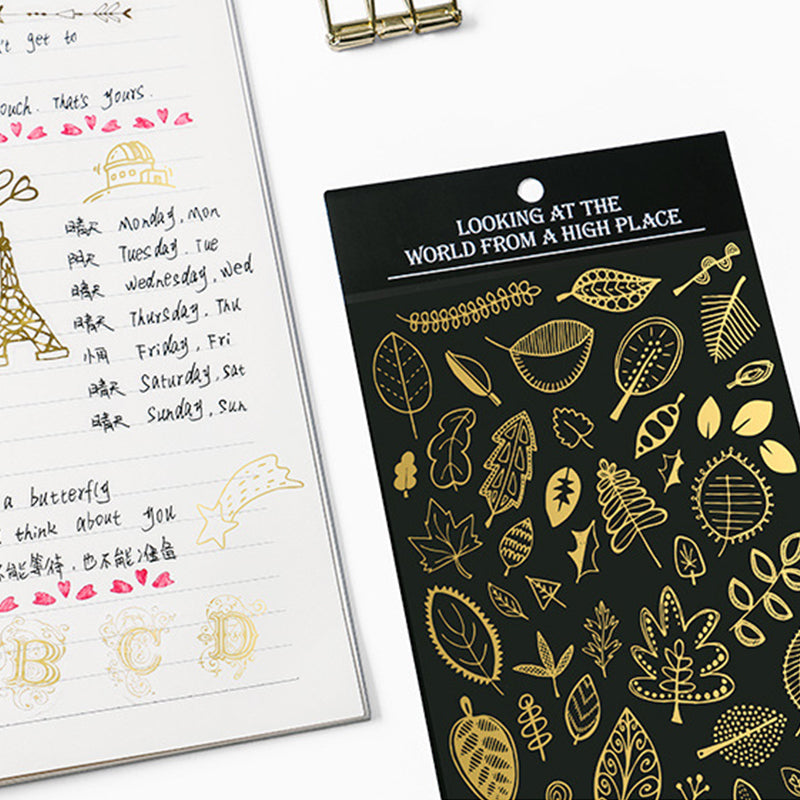 Waterproof Golden Stamp Stickers,Stickers