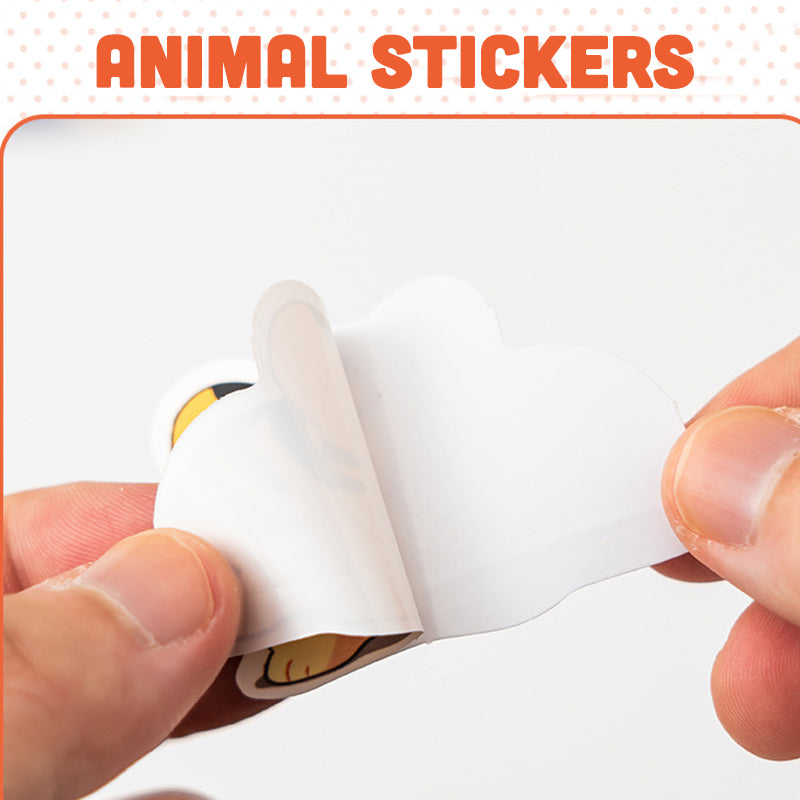 Waterproof Cute Animal Cartoon Stickers - 50PCS,Stickers