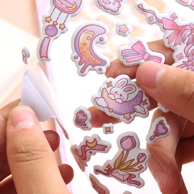 Kawaii 3D Sweetheart Cartoon Bubble Stickers,Stickers