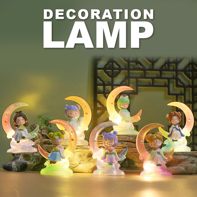 Kawaii Ancient Style Praying Girl Blind Box Lamp,Kawaii Lamps