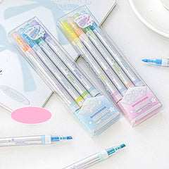 Quick-Dry Soft Grip Dual Tip Glitter Marker Set of 4