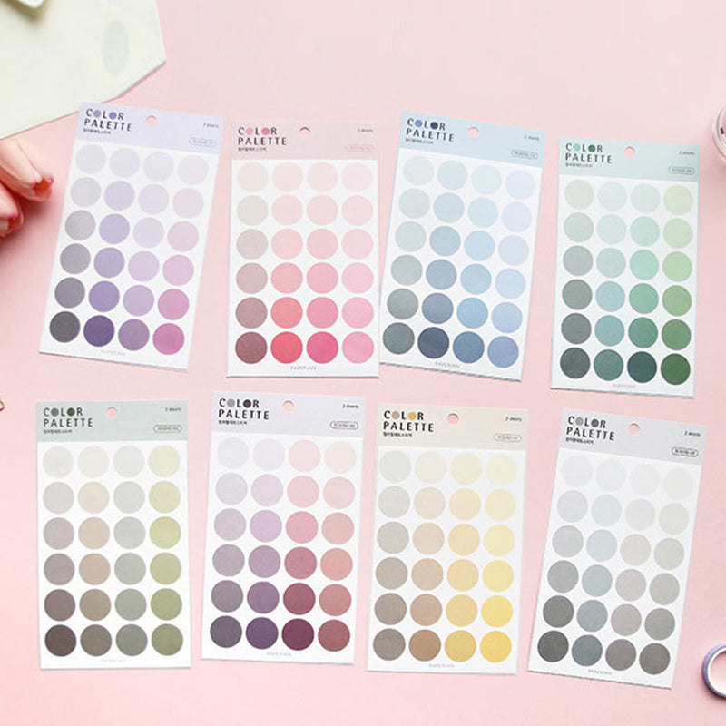 Cute Color Palette Gradient Index Stickers, Bookmarks