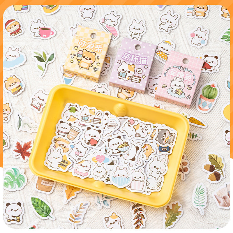 Kawaii Gift Giving Die Cut Stickers - Box of 45 Stickers,Stickers