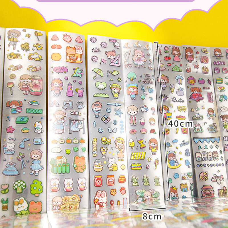 Colorful Pattern Sticker 1000 Patterns Decoration Stickers - Pack of 20 Long Sheets – KawaiiStories