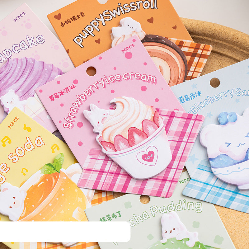 Kawaii Dessert Shape Sticky Notes,Sticky Notes