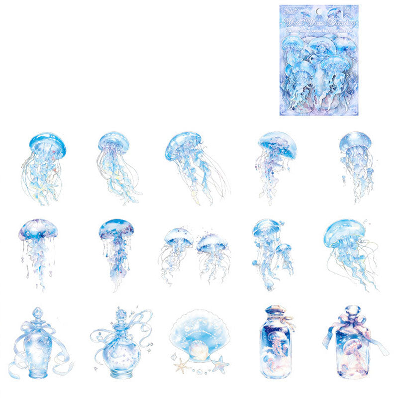 Ocean Stickers – Transparent PET Marine Life Designs