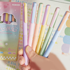 Pastel Colored Gel Pens with Smooth Ink - 6 Pack