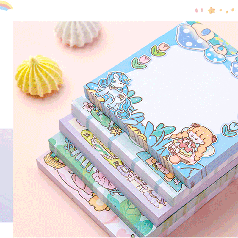 Kawaii Cartoon Girl Sticky Notes,Sticky Notes