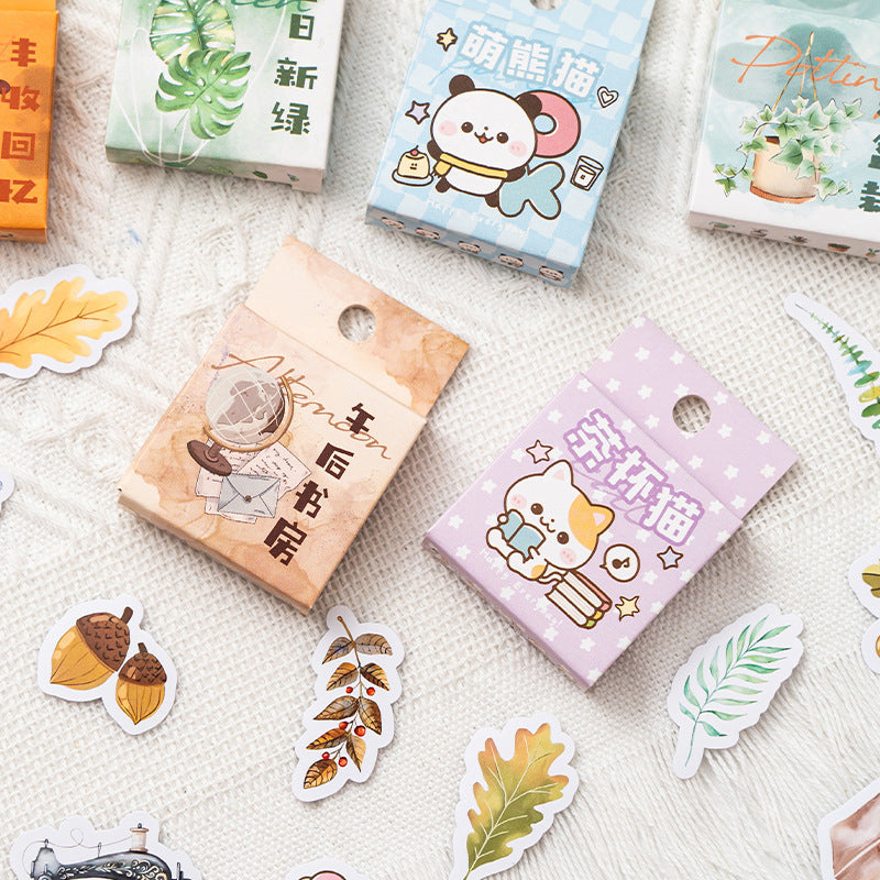 Kawaii Gift Giving Die Cut Stickers - Box of 45 Stickers,Stickers