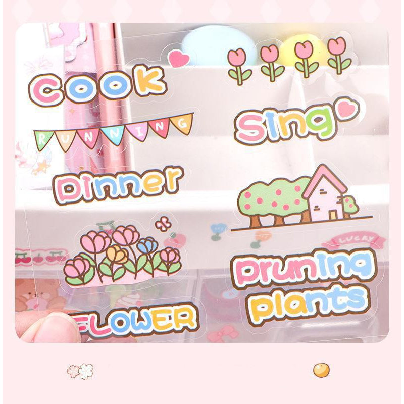Kawaii Guka Girl Little Red Umbrella Stickers,Stickers