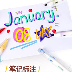 ✨ Mochi Double-Ended Highlighter Set of 6 – Cute, Pastel & Aesthetic Study Glow! 🍡