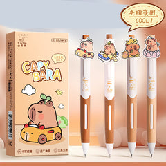 Cartoon Push-Button Gel Pens with 0.5mm Tip - 4 Pack