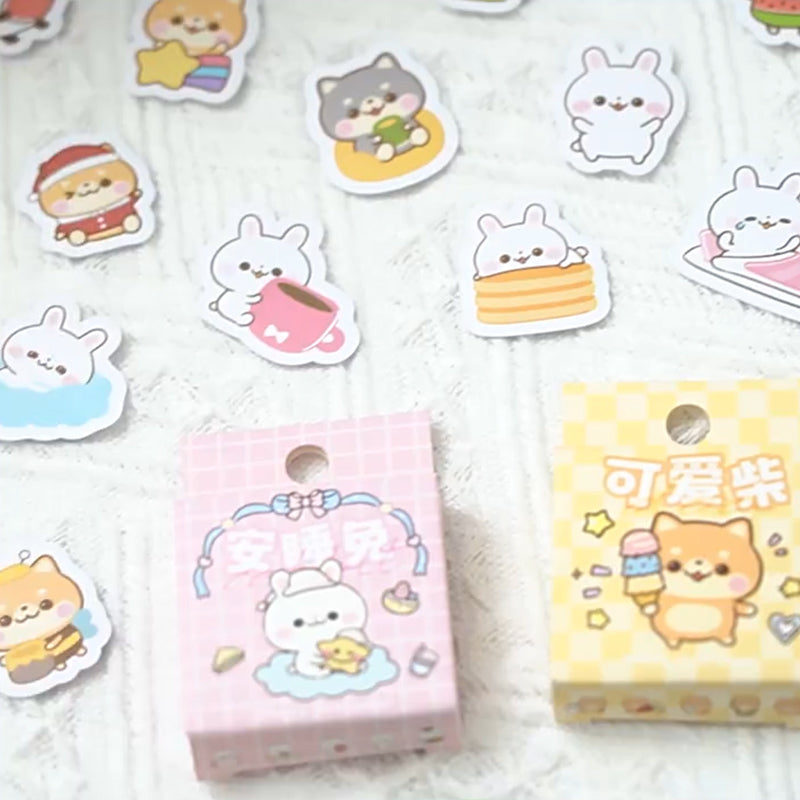 Kawaii Gift Giving Die Cut Stickers - Box of 45 Stickers,Stickers