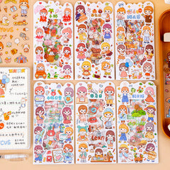 Vitality Girl Transparent PET Stickers Set 🌈