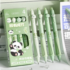 Cute Erasable Gel Pens with Built-In Eraser - 4 Pack