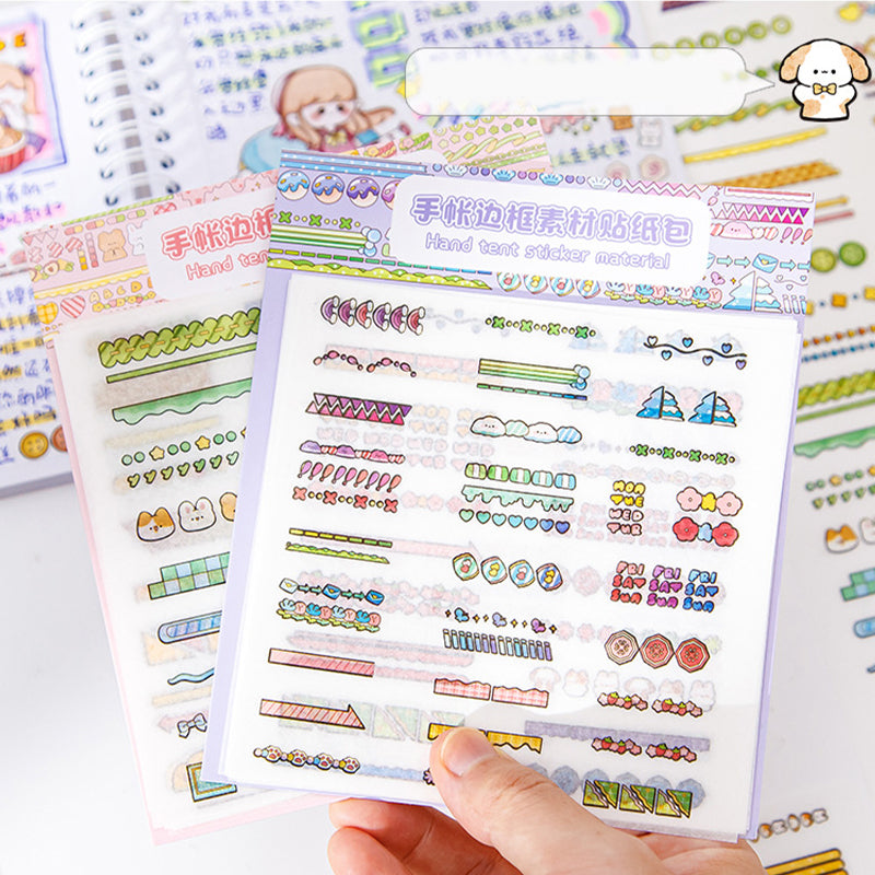 Cute Border Decoration Stickers Packet,Stickers