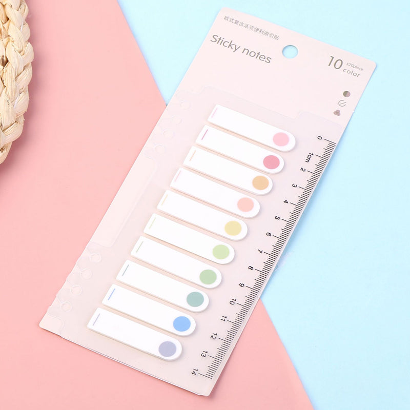 Dotted Gradient Color Sticky Strip Sticker Bookmark, Bookmarks