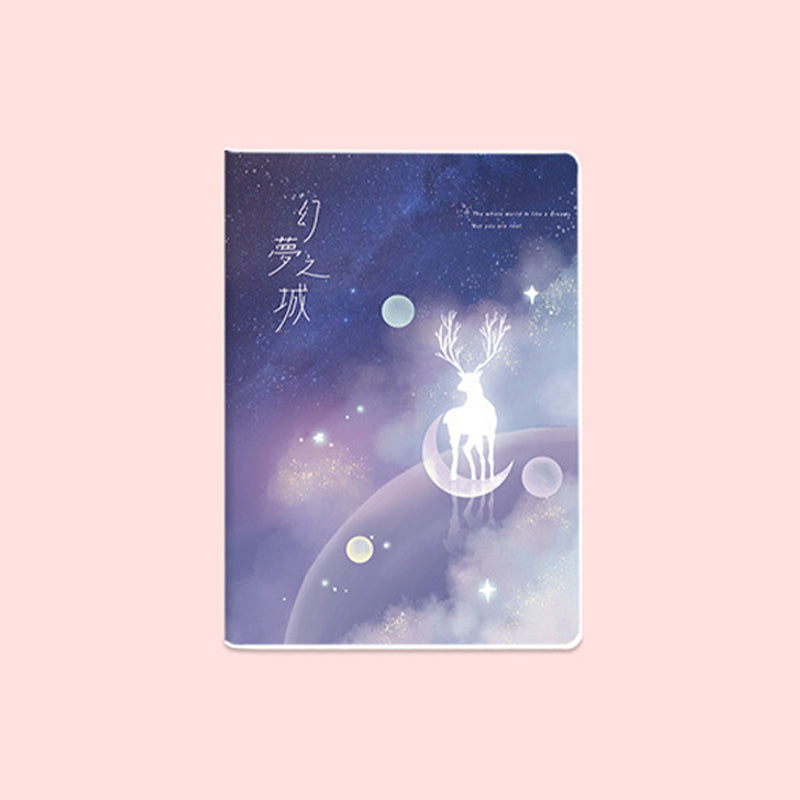 Purple Dream Fantasy City Notebook - B5, Kawai Notebooks