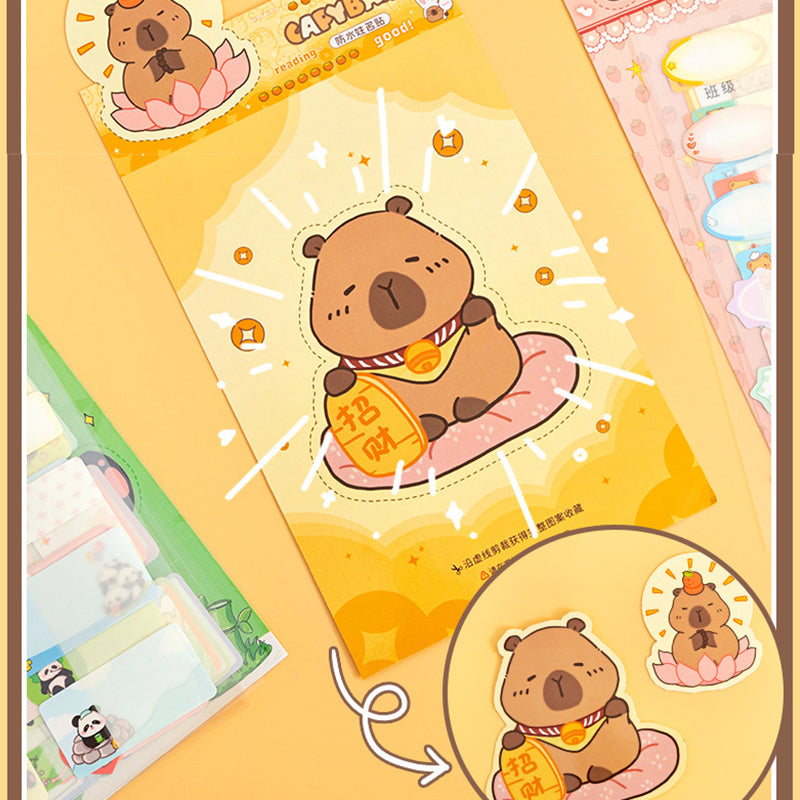Waterproof Capybara Note Stickers, Stickers
