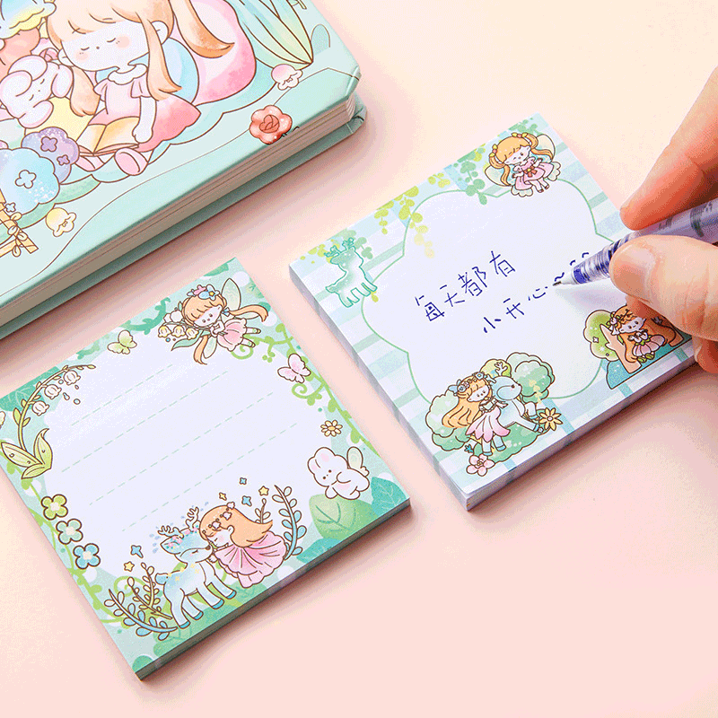 Kawaii Cartoon Girl Sticky Notes,Sticky Notes