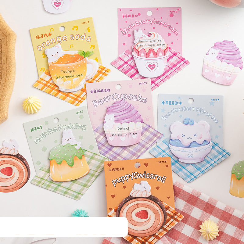 Kawaii Dessert Shape Sticky Notes,Sticky Notes