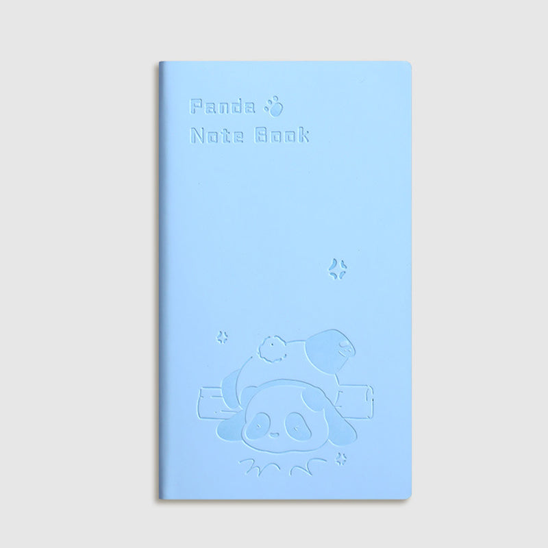 Blue Panda Kawaii cartoon A6 Student Portable Pocket Notebook, Kawai Notebooks