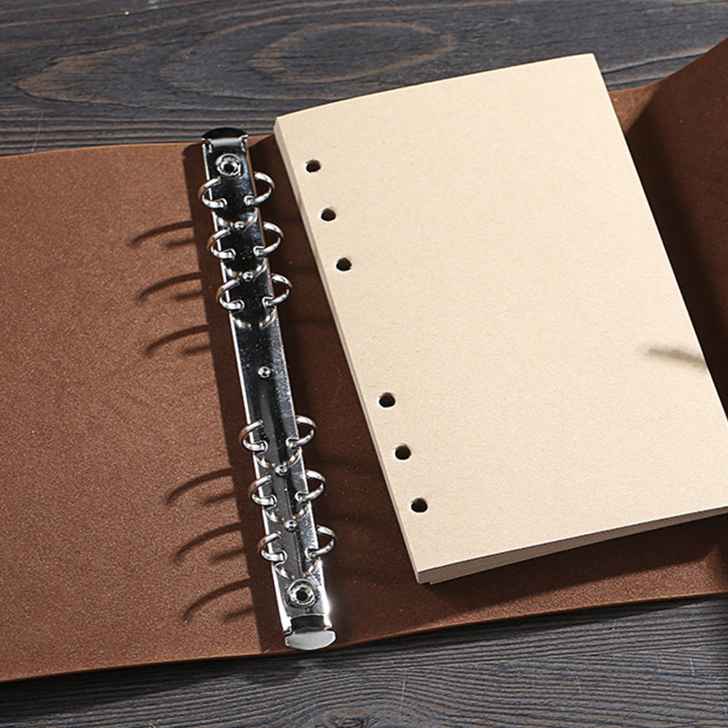 Kawaii Vintage Retro Maple Leaf PU Leather Notebook - A6, Kawai Notebooks