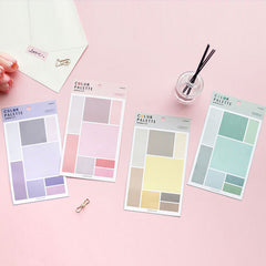 Cute Color Palette Gradient Index Stickers, Bookmarks