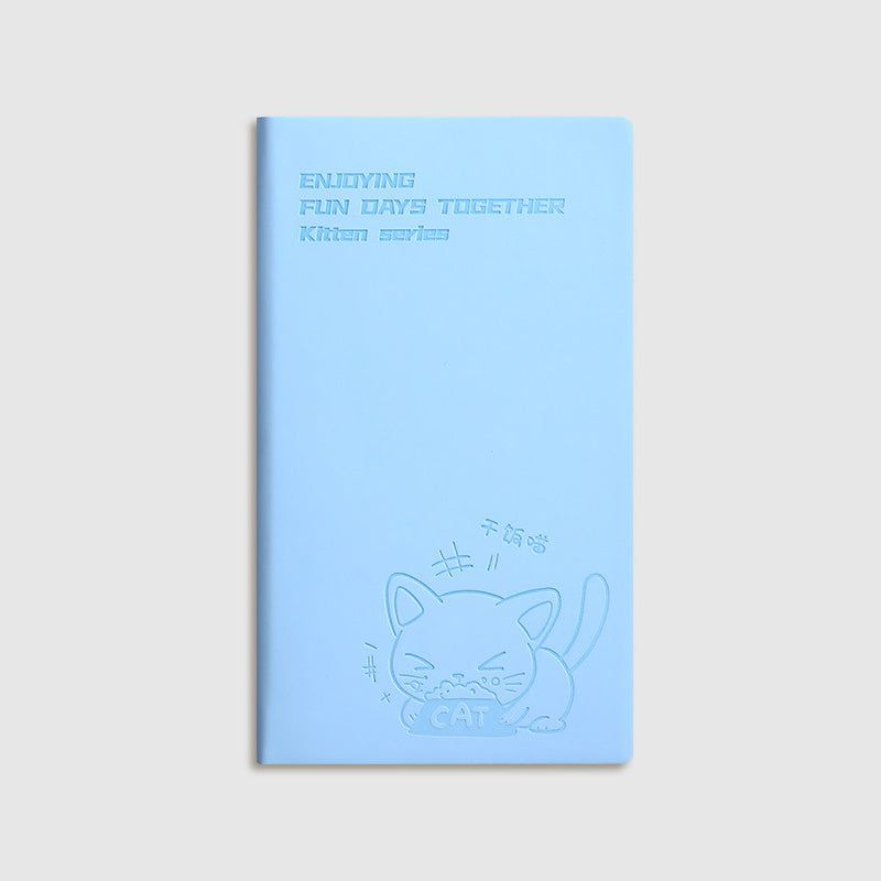 Blue Cat Kawaii cartoon A6 Student Portable Pocket Notebook, Kawai Notebooks