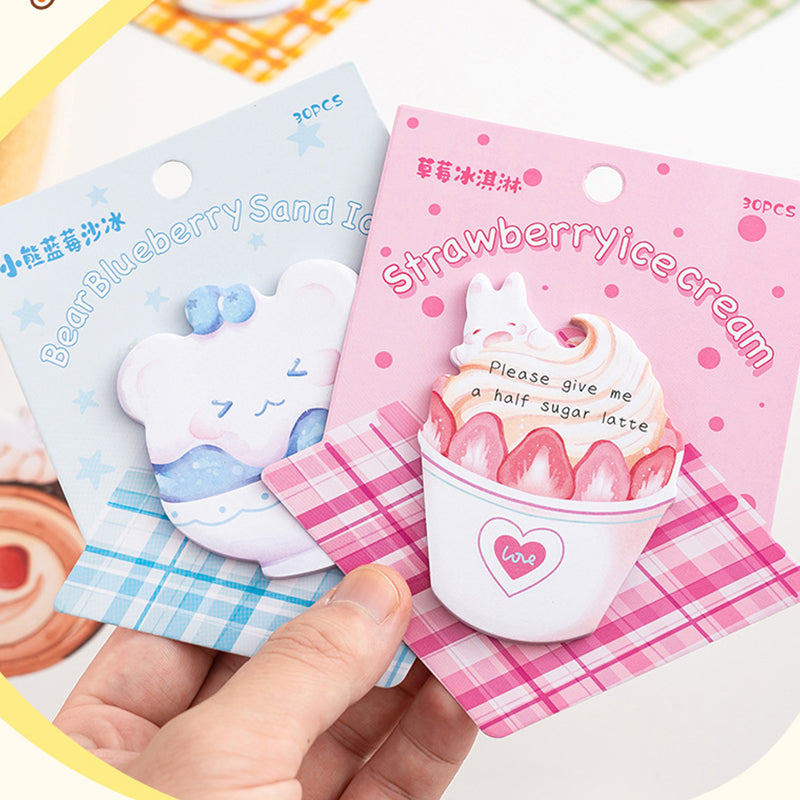 Dessert Sticky Notes Kawaii Cute Food Shaped Stick Notes | KawaiiStories