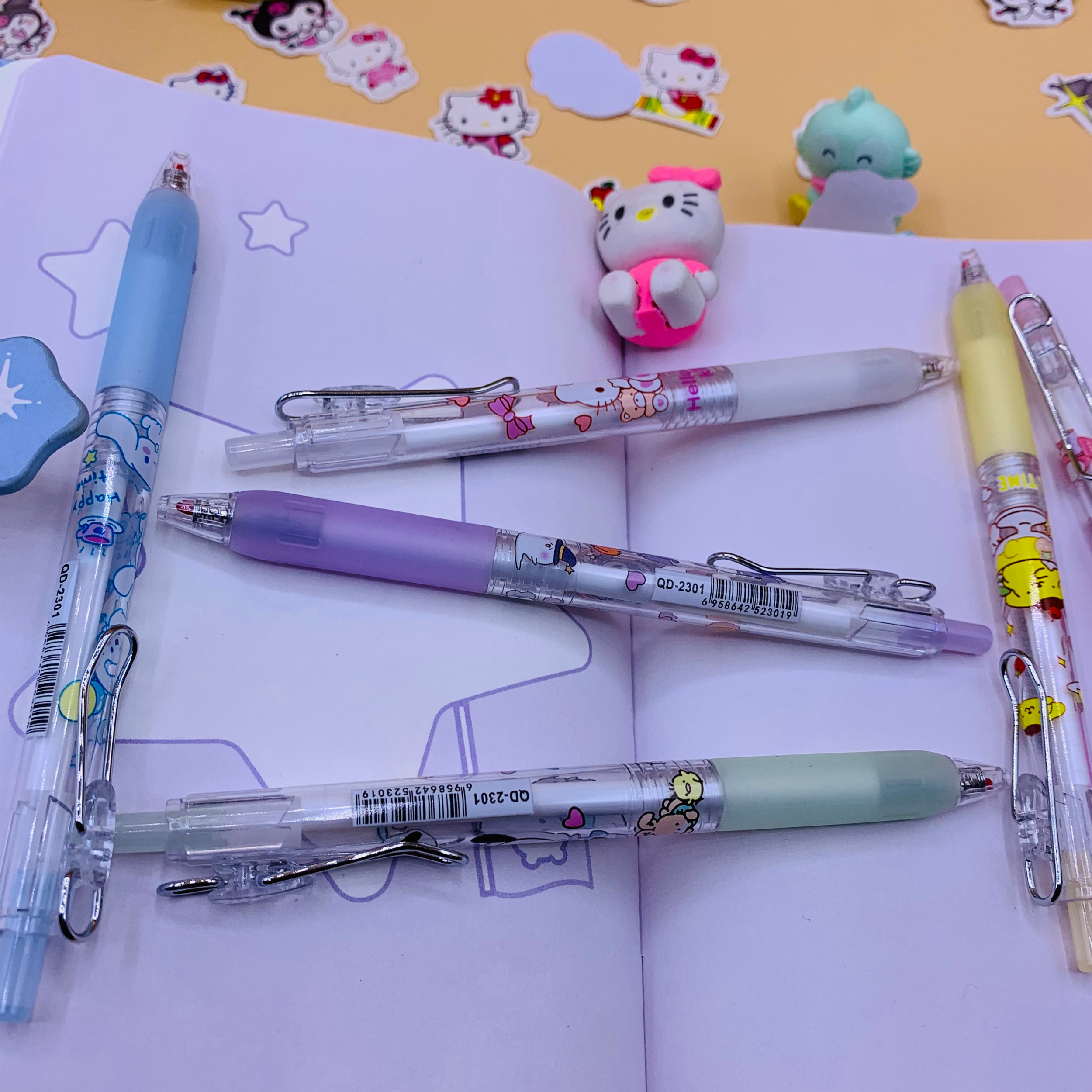 Sanrio Family Metal Hook Grip Gel Pen