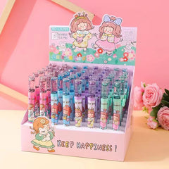 Korean Girl Star Push Pull Pen Shaped Eraser