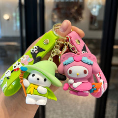 🔮 Magic Spell Sanrio Keychain – Cute Cartoon Character Pendant Collection