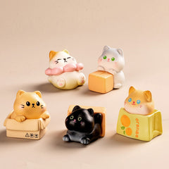 Kitten Series Resin Desktop & Car Decor Ornaments Pack of 5
