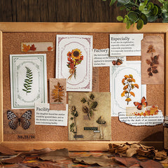 Waterproof Vintage Plant Leaves stickers pack,Stickers