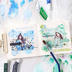 Glass Candy Heart PET Stickers – Waterproof DIY Journal Set