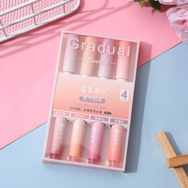 Fluorescent Ink Pastel Colors Mini Highlighter Set