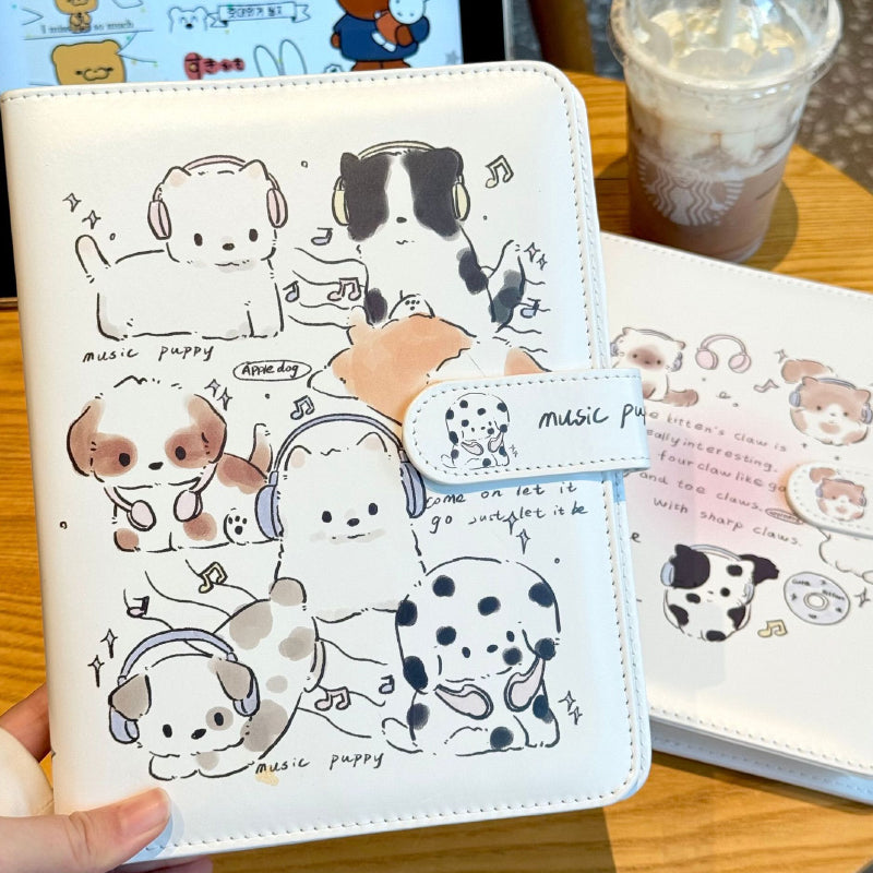 Music Animal A5 Loose-Leaf PU Notebook