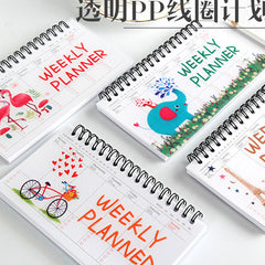Cartoon Tear-Off Coil Flip Weekly Planner