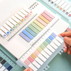 Gradient Color Sticky Strip Sticker Bookmark, Bookmarks