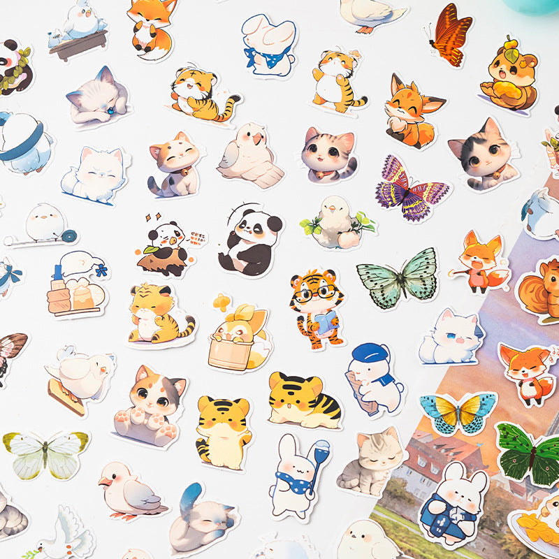 Waterproof Cute Animal Cartoon Stickers - 50PCS,Stickers