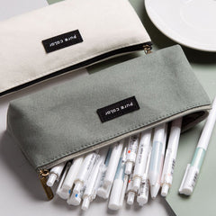 Canvas Square Shape Student Pencil Case, Geometry Box